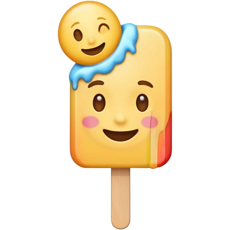 cool emoji with a popsicle, laid-back expression emoji