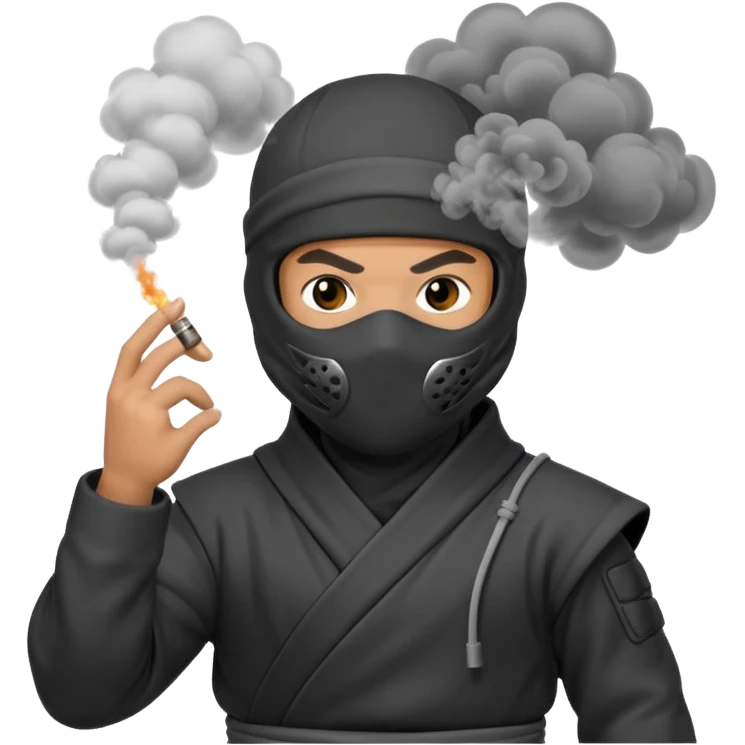 smoke bomb ninja emoji