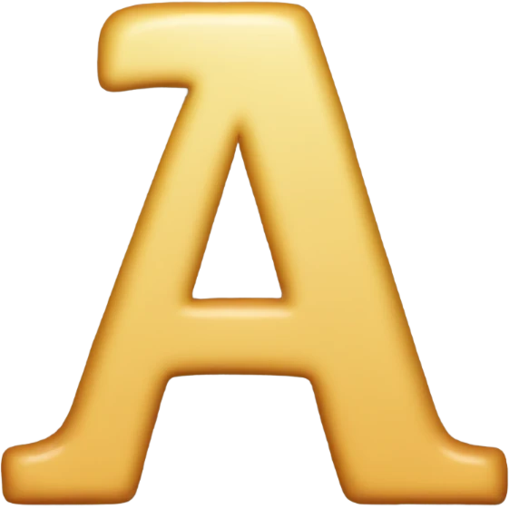The letter a emoji