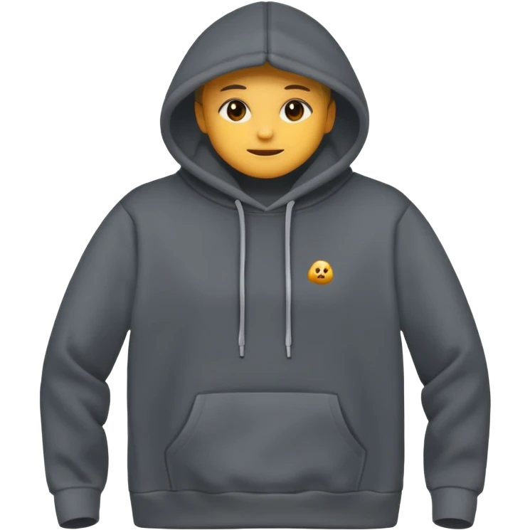 comfy dark grey minimalistic hoodie without logo emoji