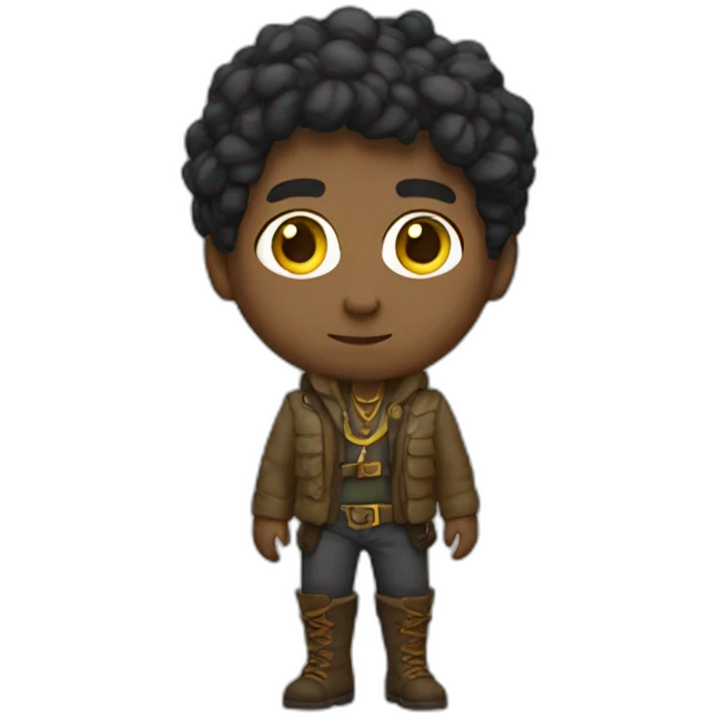 Treasure Hunter non-binary full body emoji eyes emoji