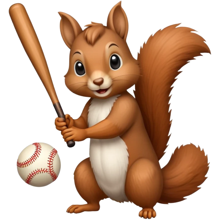 Squirrel playing baseball  emoji