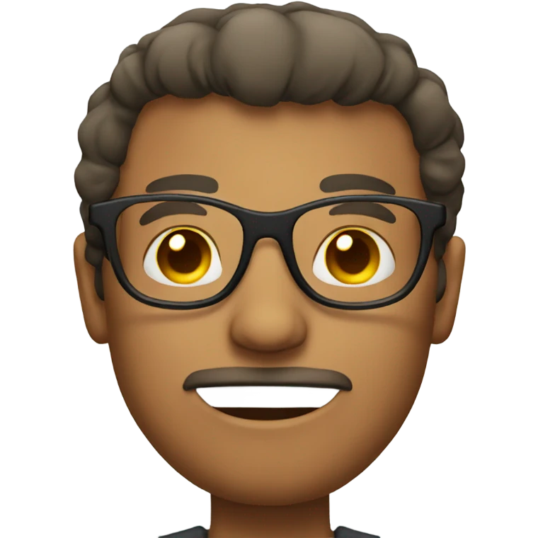man with glasses emoji