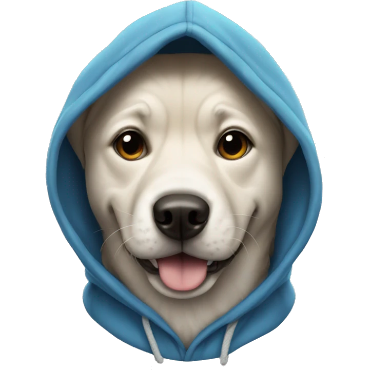 Dog with hoodie emoji