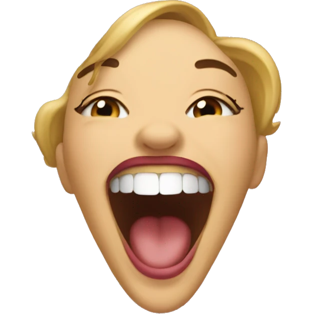 Coquette laughing emoji