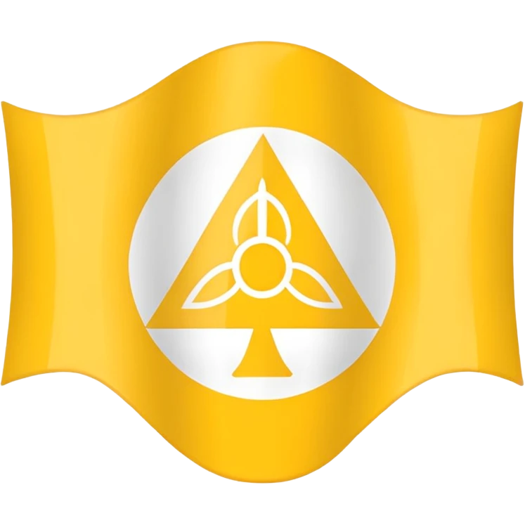 flag yellow white yellow mystical symbol emoji