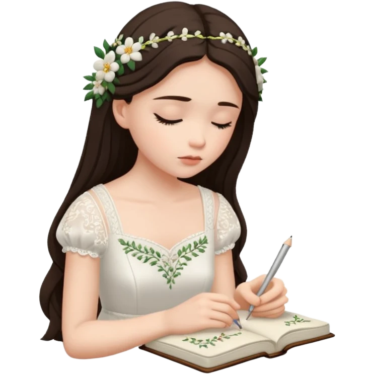 Maret Girl – Overthinker Soft  🌧📖🤍🌙💭 (Banyak mikir, journaling, deep, night thinker) emoji