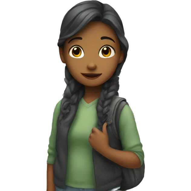 Girl at bus stop  emoji