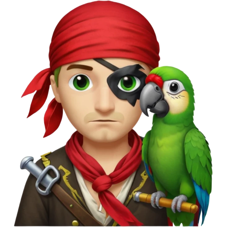 pirate and parrot emoji