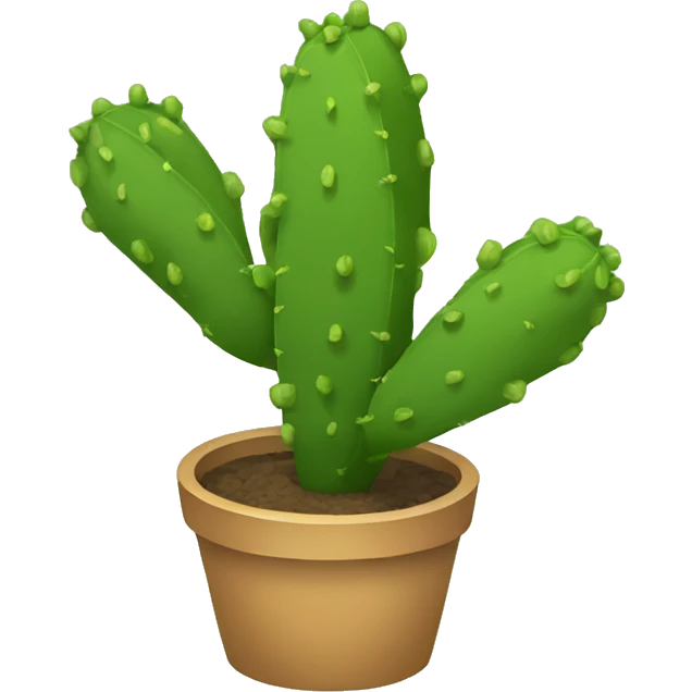 single flat Nopal without pot emoji
