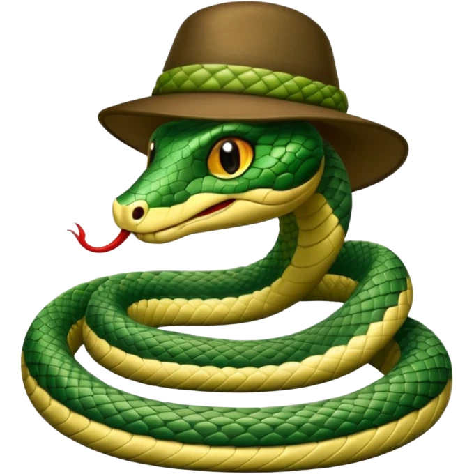 snake with hat emoji
