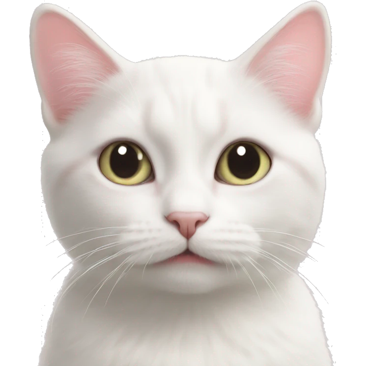 White cat ballet pink pastel emoji