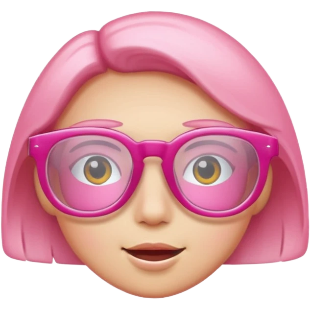  a barbie pink glasses emoji