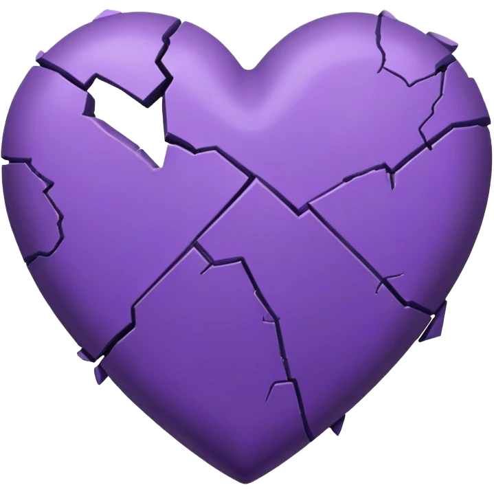 A broken purple heart emoji