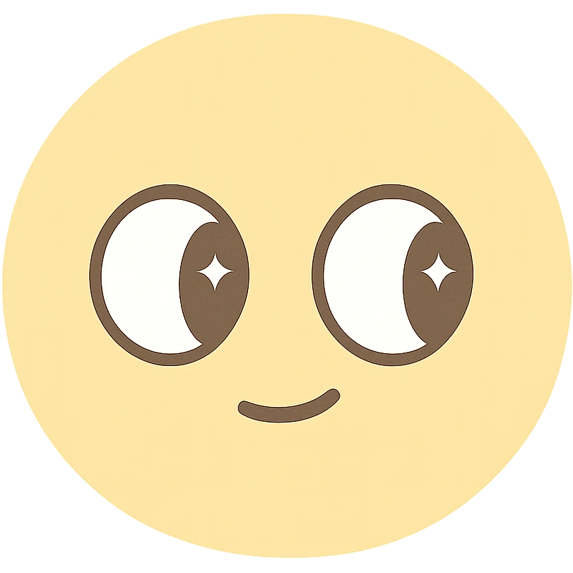 side eye emoji, cute expression, yellow face emoji
