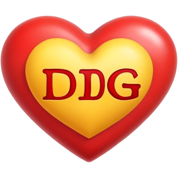 A heart with the phrase “D+G” written in it emoji