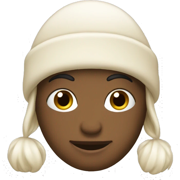 cream winter hat no peraon emoji