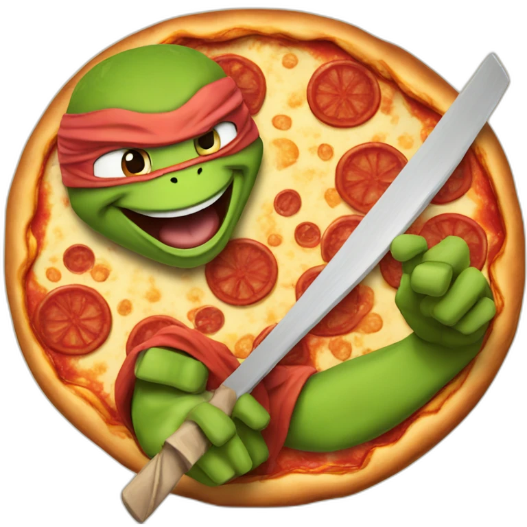 Ninja turtle pizza emoji