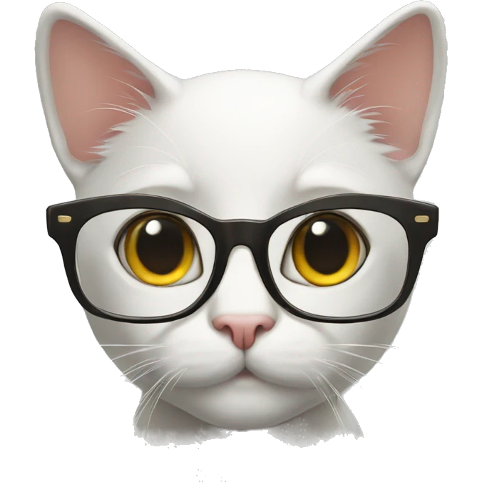 Cat eye glasses emoji