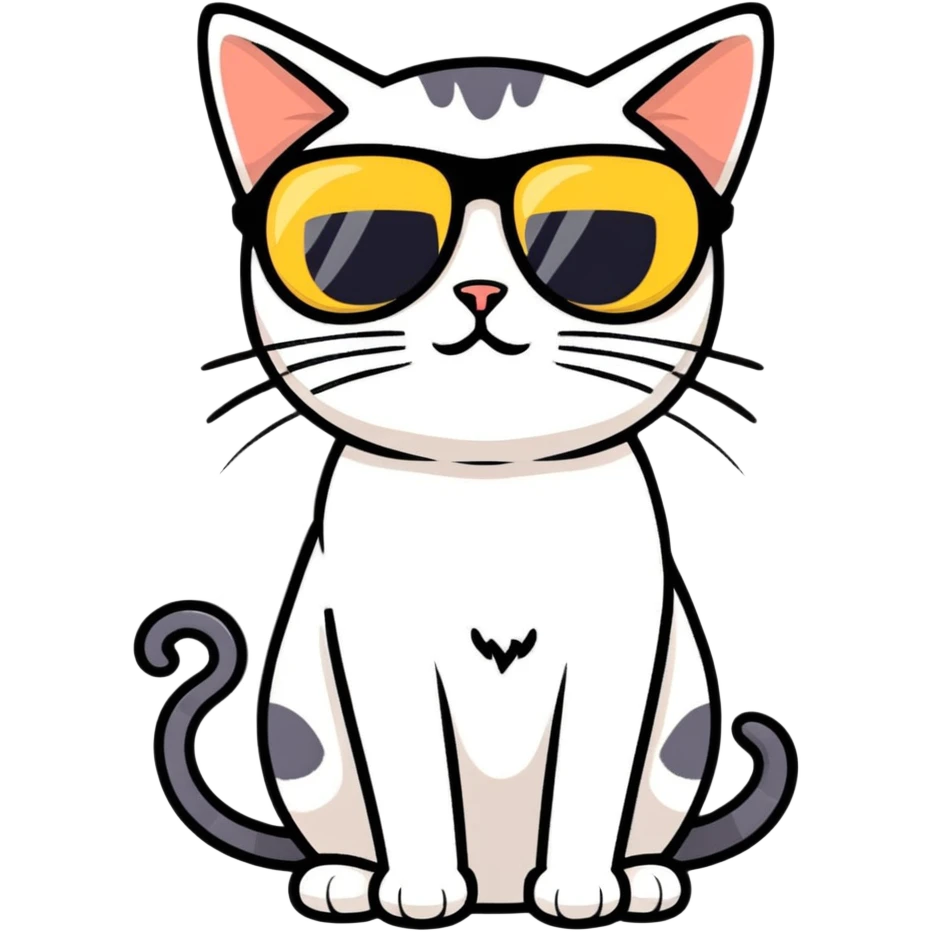 Cat with sunglasses emoji