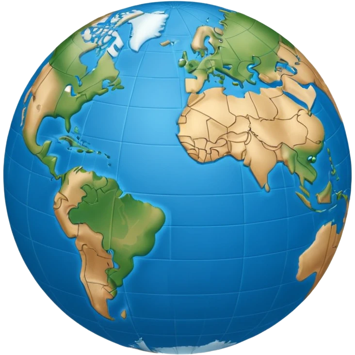 Blue globe world emoji