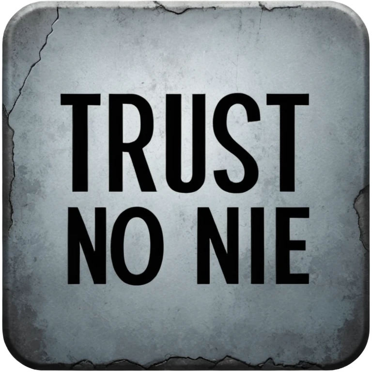 trust no one x-files inspired lettering emoji