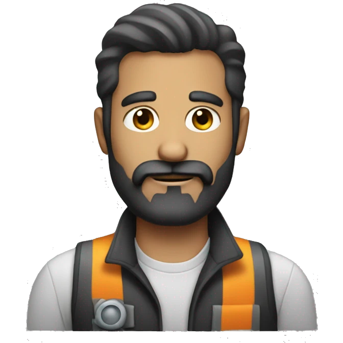 dark surveyor wthout beard or mustache  emoji