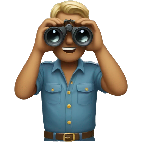 emoji holding binoculars  emoji
