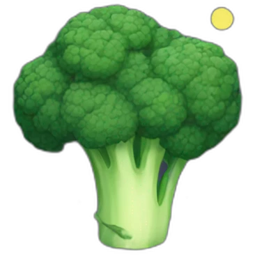 broccoli eat the moon emoji