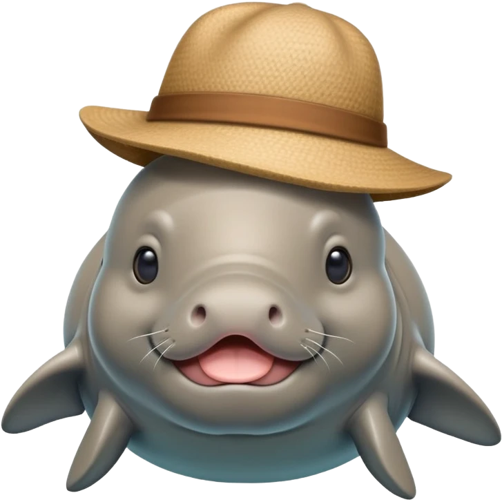 dugong with a hat emoji