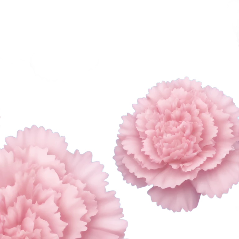 Pastel pink and pastel blue carnation flower emoji