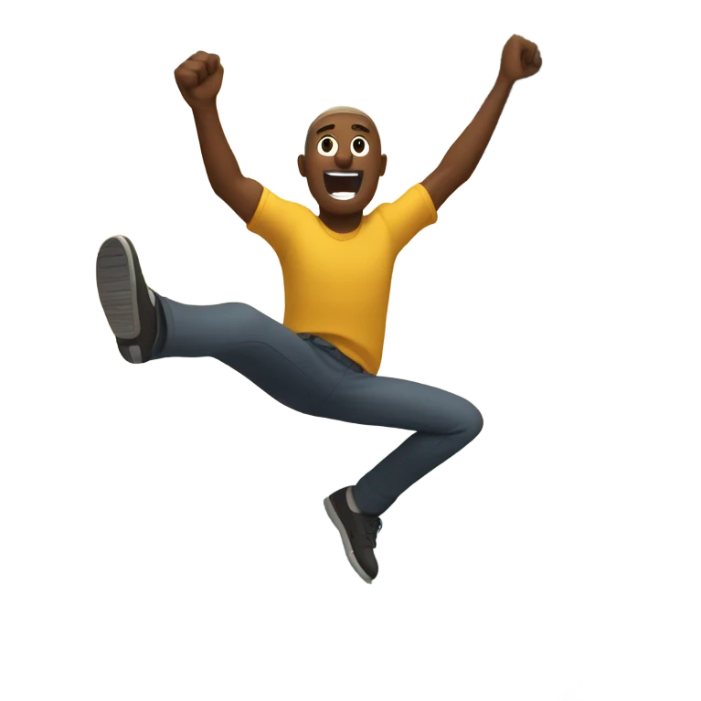 Guy jumping off a cliff emoji