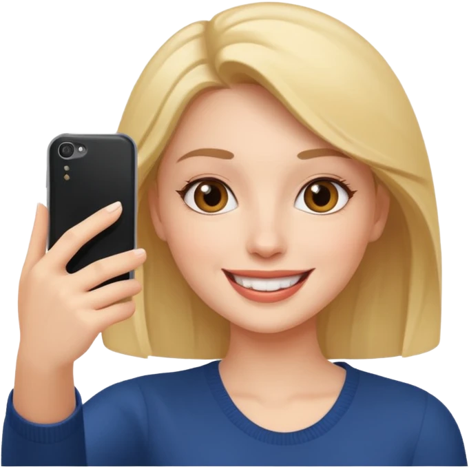 female taking selfie emoji