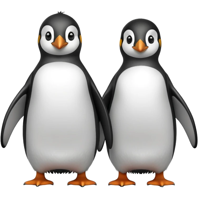 Two penguins standing side by side emoji