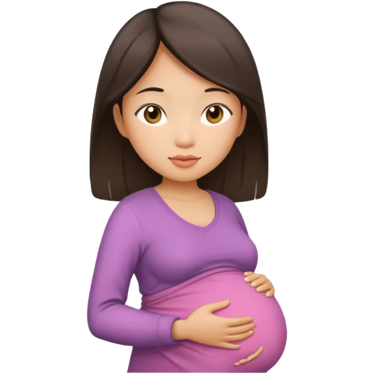 Newly pregnant Asian girl  emoji