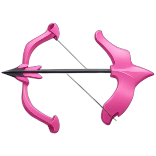 pink bow with an arrow emoji