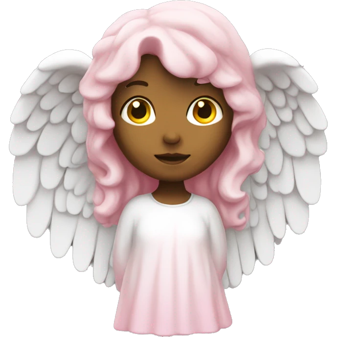  white pink  angel statue emoji