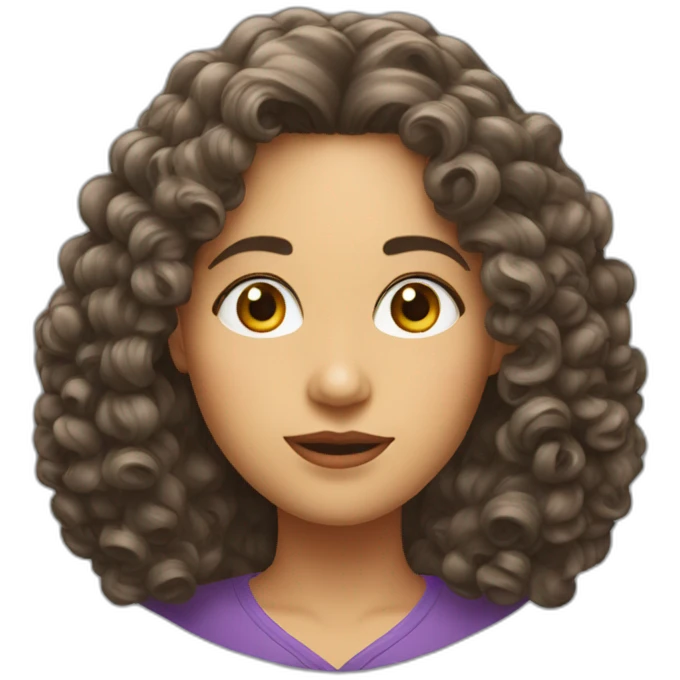 Une Julia cheveux bouclés  emoji