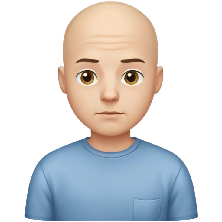 bald boy in shirt emoji