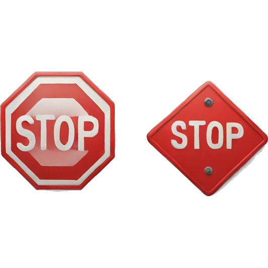 a stop sign that has end on it emoji