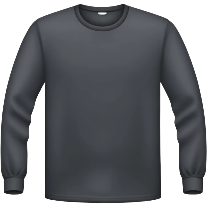 plain isolated black long sleeve shirt emoji