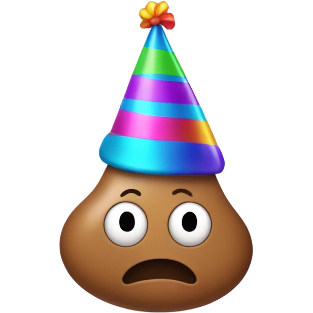 Poop with hat on emoji