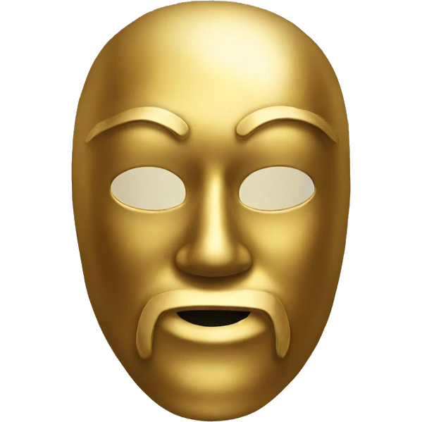 Gold mask emoji