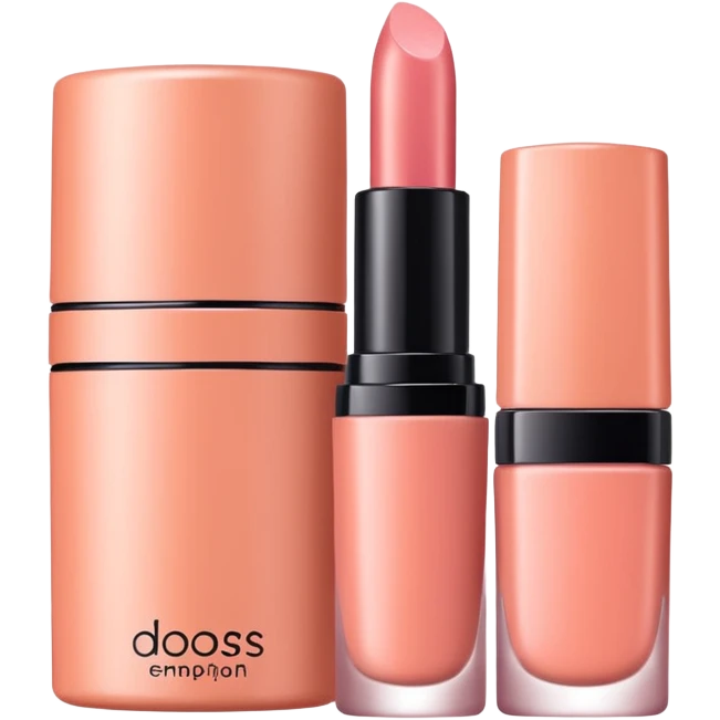 salmon pink makeup packaging emoji