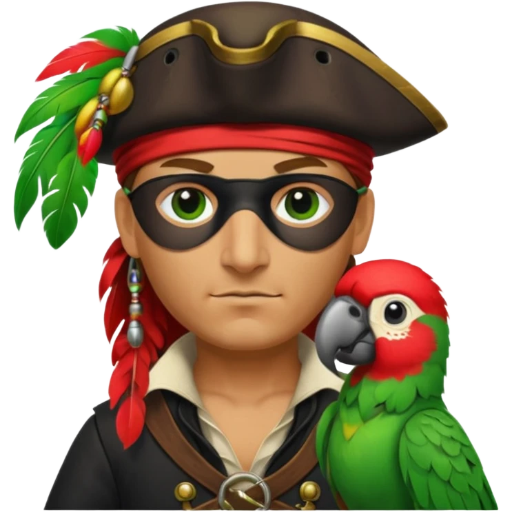 pirate and parrot emoji