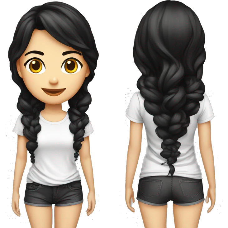 Mujer camiseta de river morocha pelo lasio dos mechones blacos  emoji