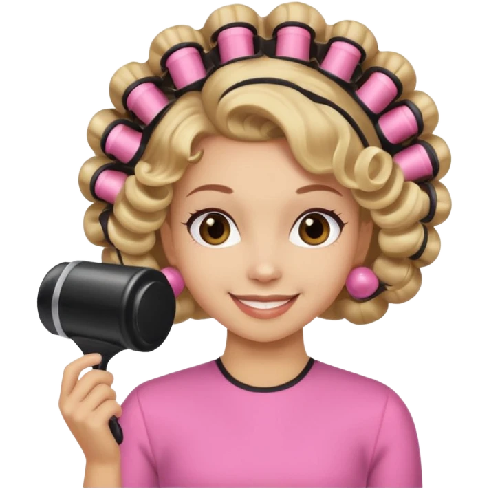 A girl that is getting hair done emoji