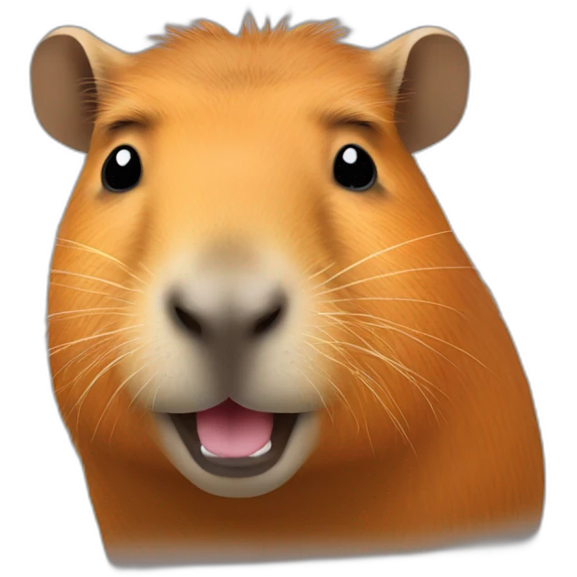 Un capybara avec une orange sur la tête emoji