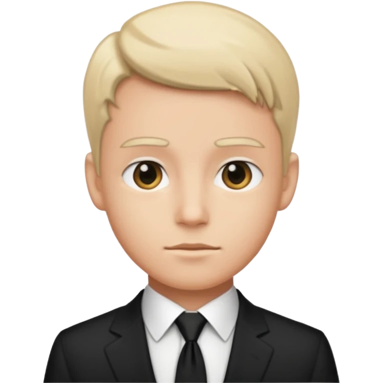 white shirt & black tie emoji