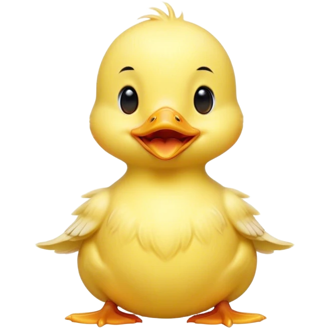 Cinematic Cute Yawning Yellow Baby Duck Portrait Emoji, Head tilted slightly with a dramatic, wide-open yawn, showcasing a soft, downy yellow coat with little drooping wings, round eyes barely open in drowsy contentment, Simplified yet irresistibly adorable features, highly detailed, glowing with a soft, cozy glow, high shine, relaxed yet expressive, stylized with a touch of whimsical charm, bright and endearing, soft glowing outline, capturing the essence of a sleepy yet affectionate duckling, so drowsy it feels like it could stretch out of the screen and curl up for a nap! emoji